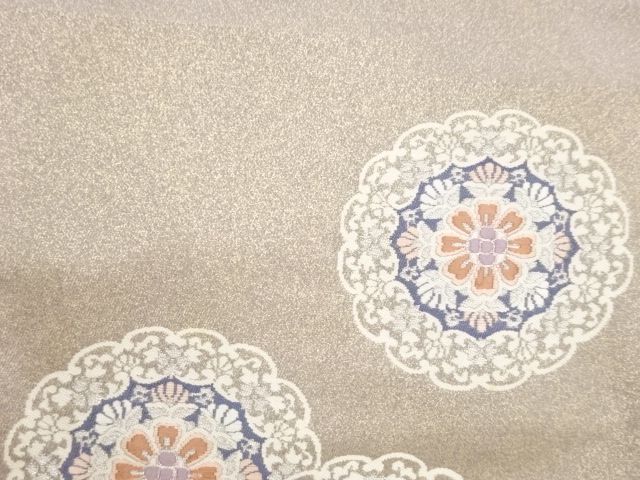  引箔華文模様織出し名古屋帯